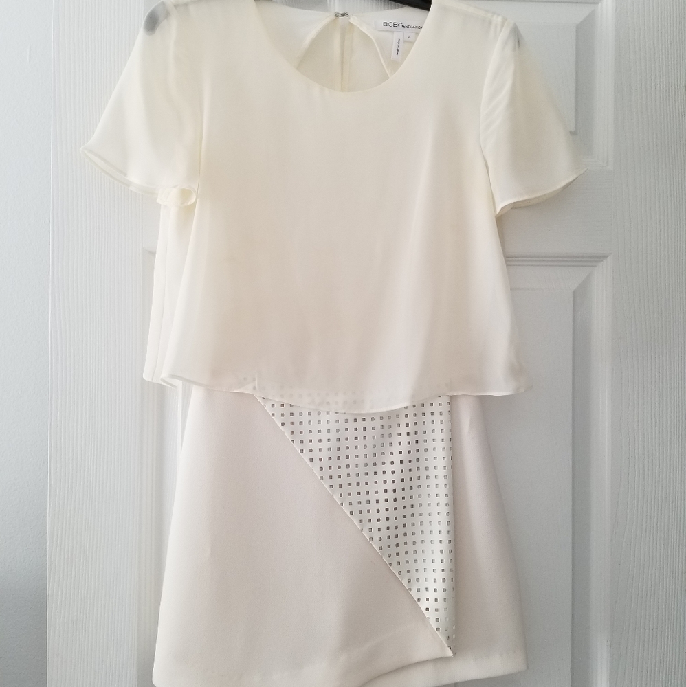 Bcbgeneration Cream Open Back Romper - image 1